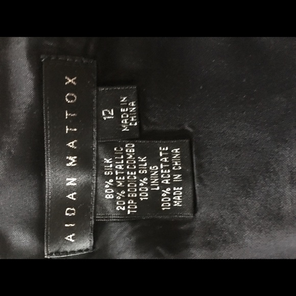 Formal Gown, 100% Silk, black/ silver/ gold skirt - Picture 5 of 5